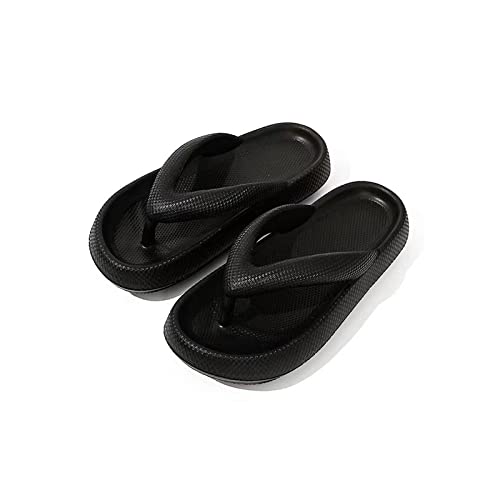 NVNVNMM Damen Hausschuhe Woman Flip Flop Soft Sole Platform Slides Bathroom Shoes Men House Slippers Comfortable Women Sandals Summer(Color:Black,Size:CN42-43(26cm)) von NVNVNMM