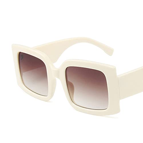 NVNVNMM Damen Sonnenbrille Übergroße Quadratische Sonnenbrille Vintage Designer Frauen Mode Sonnenbrille Grüne Schattierungen Männer Männliche Frau(1) von NVNVNMM