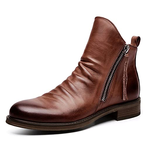 NVNVNMM Oxford-Schuhe, hochwertige Herrenstiefel, Winterschuhe für Stiefel, Lederschuhe, Herren-Stiefeletten, Reißverschluss, Herrenschuhe, Erwachsenenschuhe, AAA, EU size 38 von NVNVNMM