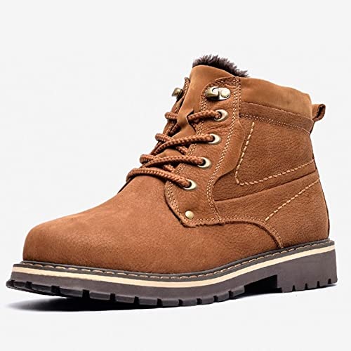 NVNVNMM Oxford Schuhe Echtes Leder Herren Winter Schneestiefel Handgemachte Warme Vollleder Männer Winterschuhe, braun, SIZE 40 EU von NVNVNMM