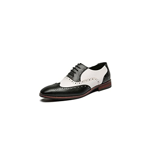 NVNVNMM Oxford Schuhe Mode Lederschuhe Herren formelle Luxus Designer Schuhe Herrenschuhe Anzug Herrenschuhe, Schwarz, 43 1/3 EU von NVNVNMM