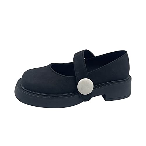 NVNVNMM Oxford Schuhe für Damen, Schleife, Oxford, flach, Prinzessin, Hochzeitskleid, Schuhe, Schwarz, 42 2/3 EU von NVNVNMM