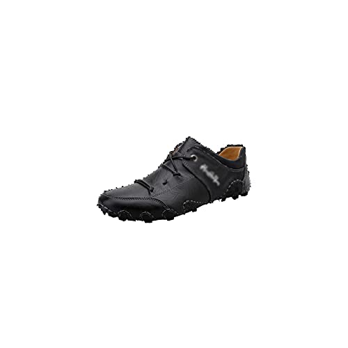 NVNVNMM Oxford-Schuhe für Herren, Freizeitschuhe, echtes Leder, Oktopus-Unterseite, Rindsleder, modisch, atmungsaktiv, zum Hineinschlüpfen, Schwarz, 39.5 EU von NVNVNMM