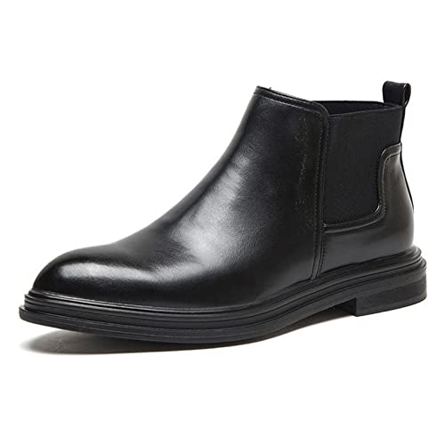 NVNVNMM Schuhe Men Chelsea Boots Autumn Winter Leather Men Ankle Boots Italian Office Shoes Male Footwear Botas Hombre Zapatos Para Hombre(Color:Black for autumn,Size:39 EU) von NVNVNMM