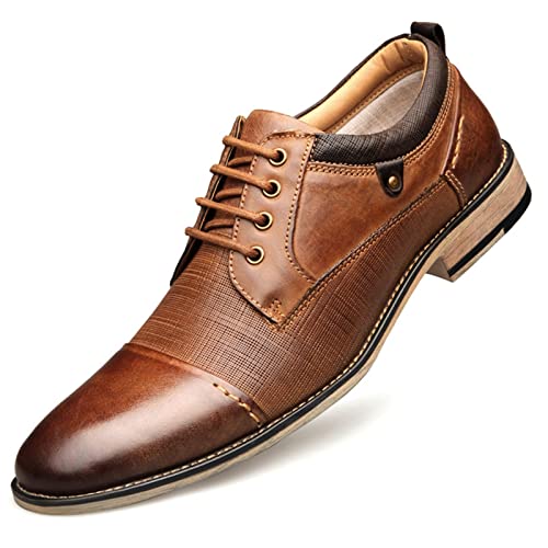 NVNVNMM Schuhe Men Shoes Oxfords Male Genuine Leather Formal Shoes Men Flats Business Leather Casual Shoes(Size:10.5) von NVNVNMM