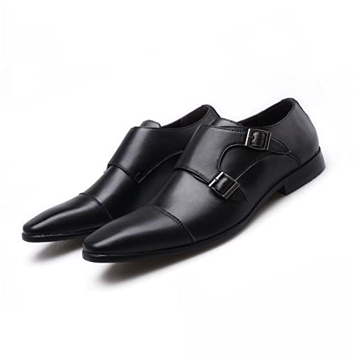 NVNVNMM Schuhe Men's Leather Shoes Casual Shoes Business Shoes De Hombre Wedding Shoes(Color:Black,Size:45 EU) von NVNVNMM