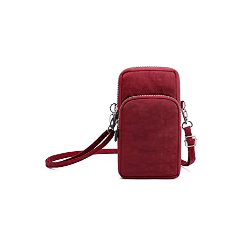 NVNVNMM Taschen für Damen, Crossbody-Tasche für Damen, Handytasche, Lauf-Armtasche, Gürtel, Sport, Turnbeutel, Reise-Brieftaschen, Geldbeutel, rot, Einheitsgröße von NVNVNMM