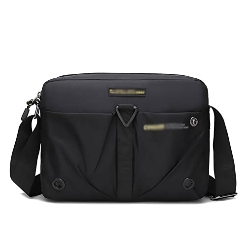 NVNVNMM Taschen für Damen, Freizeit-Umhängetasche, großes Fassungsvermögen, Outdoor, Reisen, Crossbody, vielseitig, wasserdicht, Stofftasche, Kuriertasche, Schwarz, Einheitsgröße von NVNVNMM