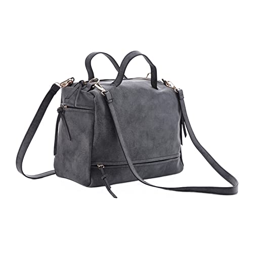 NVNVNMM Taschen für Damen, Handtasche, PU, Schultertasche, Umhängetasche, Einkaufstasche, Grün, Grau, Blau, Rot, grau, Einheitsgröße von NVNVNMM