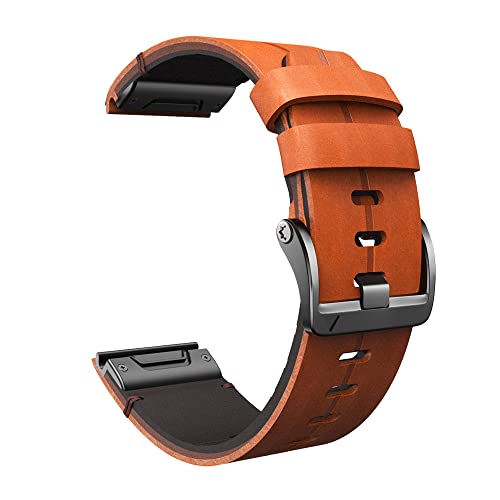 NVVVNX Smartwatch-Armband für Garmin Fenix 6 6S 6X Pro 5X 5 Plus 3HR 935 MK2 Enduro Schnellverschluss-Armband aus echtem Leder, 22 mm, 26 mm, 22mm Fenix 5 5Plus, Achat von NVVVNX