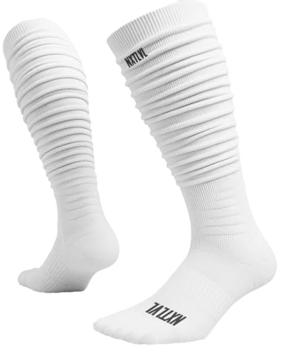 NXTLVL Scrunch Fußball Baseball Socken Extra Lange Gepolsterte Sportsocken für Herren Jungen Jugend, Weiß, M NXTLVL Scrunch Fußball Baseball Socken Extra Lange Gepolsterte Sportsocken für Herren Jungen Jugend, Weiß, M von NXTLVL