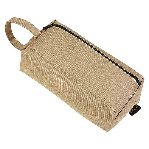 NZDFH Federmäppchen Große Kapazität, Federtasche Schlampermäppchen mit Tragegriff, Mäppchen Mädchen Jungen, Bleistifttasche Schreibwarenbeutel für Kinder Studenten Schule Büro Geschenk, Khaki von NZDFH