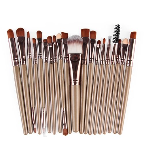 NZDFH Pinselset Makeup 20 Stück Make up Pinsel Set Premium Makeup Pinsel Lidschatten Blush Contouring Concealer Schminkpinsel Set hochwertige Makeup Brushes Set Wiederverwendbar, Kaffee von NZDFH