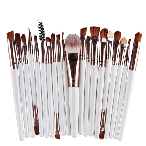 NZDFH Pinselset Makeup 20 Stück Make up Pinsel Set Premium Makeup Pinsel Lidschatten Blush Contouring Concealer Schminkpinsel Set hochwertige Makeup Brushes Set Wiederverwendbar, Weiß von NZDFH