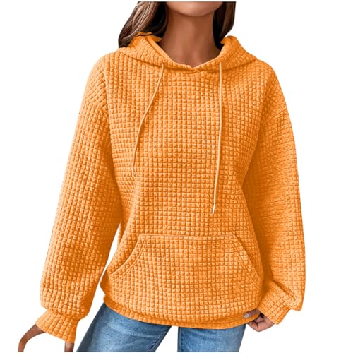 Damen Waffel Einfarbiges Kordelzug Kapuzenpullover Y2K Baggy Locker Pullover Hoodie Damen Waffel Pullover mit Kapuze Casual Sweatshirt Langarm Kapuzenpullover Bunte Druck Langarmshirt Locker Outfit Damen Waffel Einfarbiges Kordelzug Kapuzenpullover Y2K Baggy Locker Pullover Hoodie Damen Waffel Pullover mit Kapuze Casual Sweatshirt Langarm Kapuzenpullover Bunte Druck Langarmshirt Locker Outfit von NZYIHAO