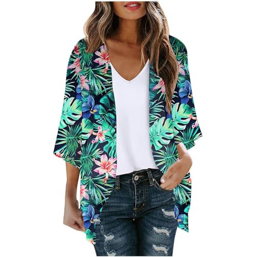 NZYIHAO Damen Strickjacke 3/4 Ärmel Sommermode Cardigan Leicht Chiffon Strickjacke Damen Hawaii Cardigan Sommer Bolero Bedruckte Jacke Dünne Sommerjacke 3/4 Arm Bluse Lang Blouson Locker Top Blusen NZYIHAO Damen Strickjacke 3/4 Ärmel Sommermode Cardigan Leicht Chiffon Strickjacke Damen Hawaii Cardigan Sommer Bolero Bedruckte Jacke Dünne Sommerjacke 3/4 Arm Bluse Lang Blouson Locker Top Blusen von NZYIHAO
