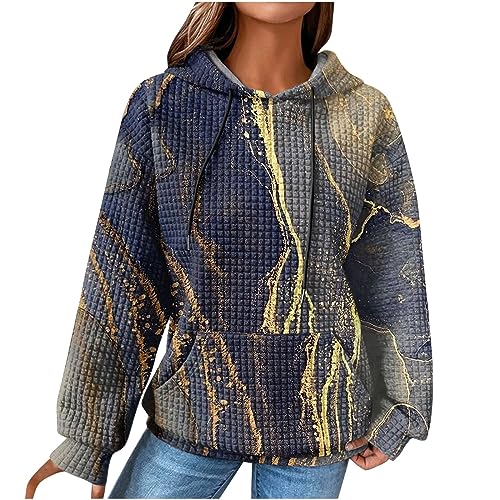 NZYIHAO Kapuzenpulli Damen Sale Angebote Hoodie Damen Waffel Pullover mit Kapuze Casual Sweatshirt Langarm Kapuzenpullover Bunte Druck Langarmshirt Locker Pulli Große Größen Oberteile Bequem Outfit NZYIHAO Kapuzenpulli Damen Sale Angebote Hoodie Damen Waffel Pullover mit Kapuze Casual Sweatshirt Langarm Kapuzenpullover Bunte Druck Langarmshirt Locker Pulli Große Größen Oberteile Bequem Outfit von NZYIHAO