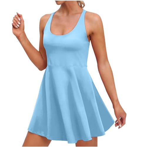 NaLatia Tenniskleid Damen Sportkleidung Frauen mit BH Sporthose kurz Golfkleid Radlerhose Gym Shorts Tennisrock Ärmellos Sommerkleid Minikleid Freizeitkleider Für Sport Baseball Badminton NaLatia Tenniskleid Damen Sportkleidung Frauen mit BH Sporthose kurz Golfkleid Radlerhose Gym Shorts Tennisrock Ärmellos Sommerkleid Minikleid Freizeitkleider Für Sport Baseball Badminton von NaLatia