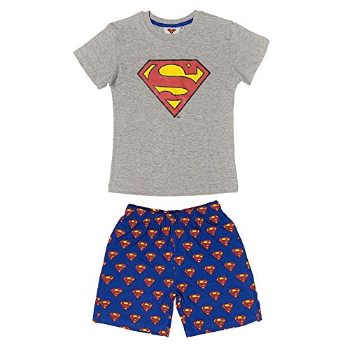 DC Comics Superman T-Shirt und Hose aus Baumwolle 3987, Grau 9 Jahre von Nada Home