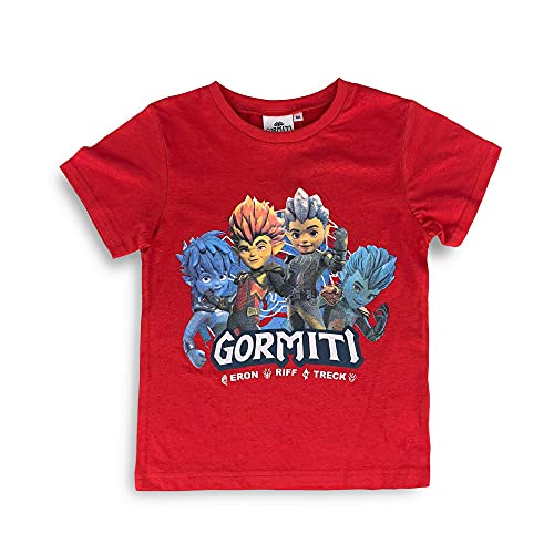 Nada Home Gormiti T-Shirt für Kinder, halblange Ärmel, aus Baumwolle, Sommer, 4213, Rot 10 Jahre von Nada Home