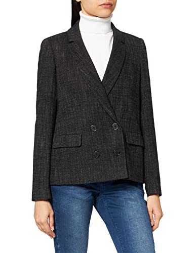 Naf Naf Damen EISIS V1 Blazer, Schwarz/Weiß, 38 von Naf Naf