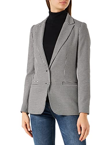 Naf Naf Damen Lässiger Blazer, Chip, Schwarz/Weiß, 38 von Naf Naf