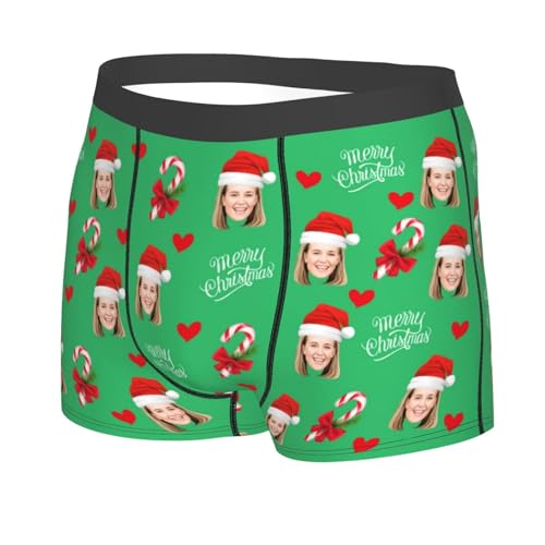 Naispanda Benutzerdefinierte Boxershorts mit Gesicht, Personalisierte Herren Unterwäsche, Personalisierte lustige Herren-Unterhosen, Shorts, Geschenke für Weihnachten, Jahrestag, Valentinstag von Naispanda