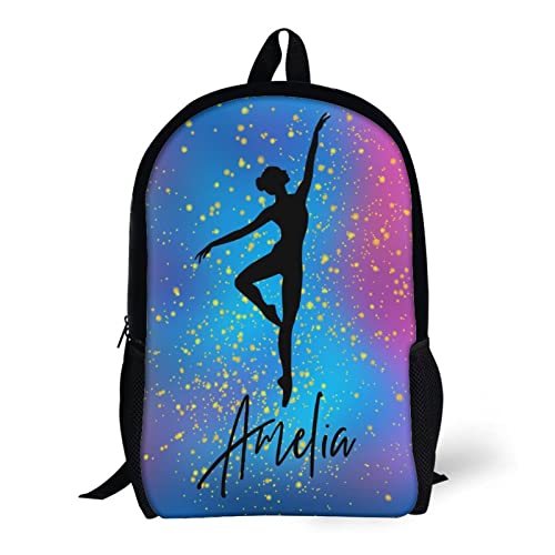 Naispanda Individueller Rucksack mit Namen, personalisierter Gymnastik Rucksack, personalisierte Schultasche für Mädchen Jungen, individuelle leichte Schulbüchertasche von Naispanda