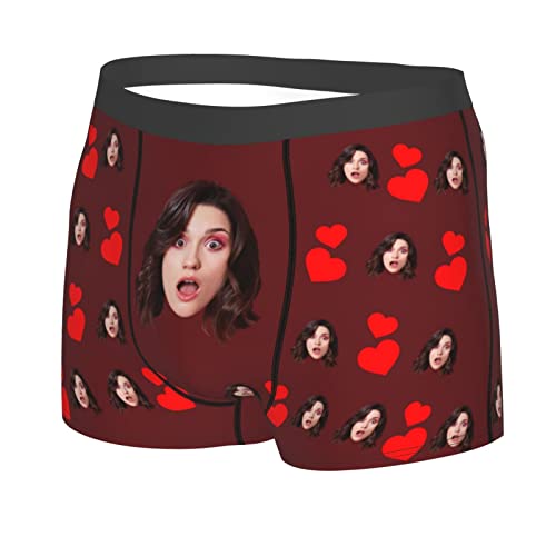 Naispanda Personalisiert Herren Boxershorts mit Foto Funny Gesicht Neuheit Briefs Frau Freundin Gesicht Unterwäsche Unterhose, Multi-Farbe wählbar Atmungsaktiv Boxer, Lustiges Neuheit von Naispanda