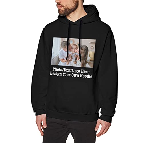 Naispanda Personalisierte Herren Hoodie, Entwerfen Sie Ihr eigenes Personalisiertes Kapuzen Sport Sweatshirt Logo Bild Foto oder Text Hinzufügen, Benutzerdefiniert Herren Hoodies, Team-Sweatshirts von Naispanda