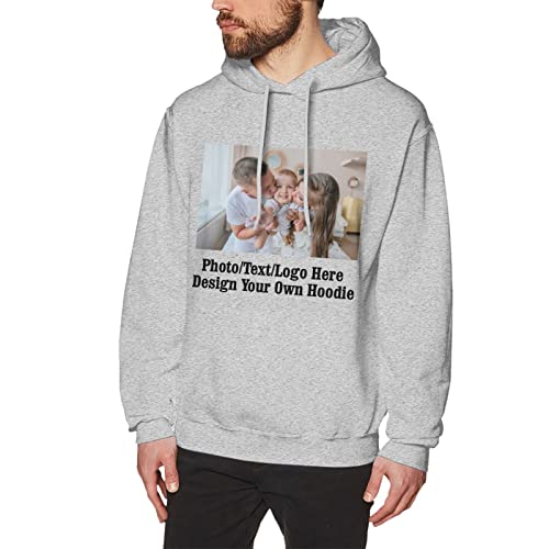 Naispanda Personalisierte Herren Hoodie, Entwerfen Sie Ihr eigenes Personalisiertes Kapuzen Sport Sweatshirt Logo Bild Foto oder Text Hinzufügen, Benutzerdefiniert Herren Hoodies, Team-Sweatshirts von Naispanda