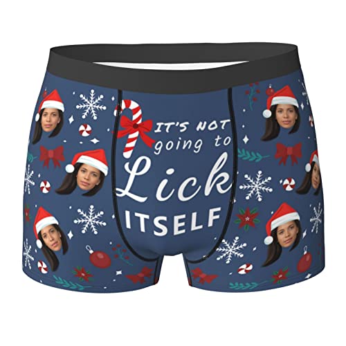 Personalisiert Herren Boxershorts Unterhosen Unterwäsche, Unterhose Mit Gesicht Bedrucken, Lustiges Geschenk für Men Männer Freund, Personalisierte Weihnachts Unterhosen Unterwäsche Geschenke von Naispanda