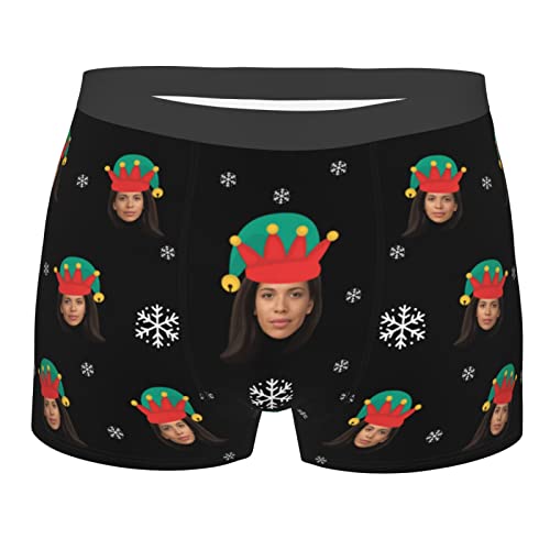 Personalisiert Herren Boxershorts Unterhosen Unterwäsche, Unterhose Mit Gesicht Bedrucken, Lustiges Geschenk für Men Männer Freund, Personalisierte Weihnachts Unterhosen Unterwäsche Geschenke von Naispanda