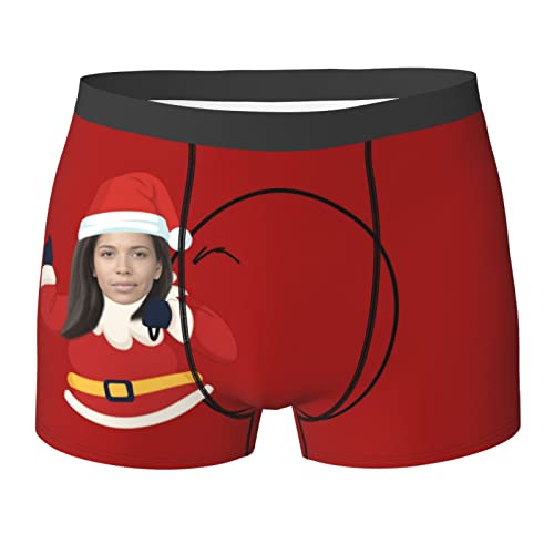 Personalisiert Herren Boxershorts Unterhosen Unterwäsche, Unterhose Mit Gesicht Bedrucken, Lustiges Geschenk für Men Männer Freund, Personalisierte Weihnachts Unterhosen Unterwäsche Geschenke von Naispanda