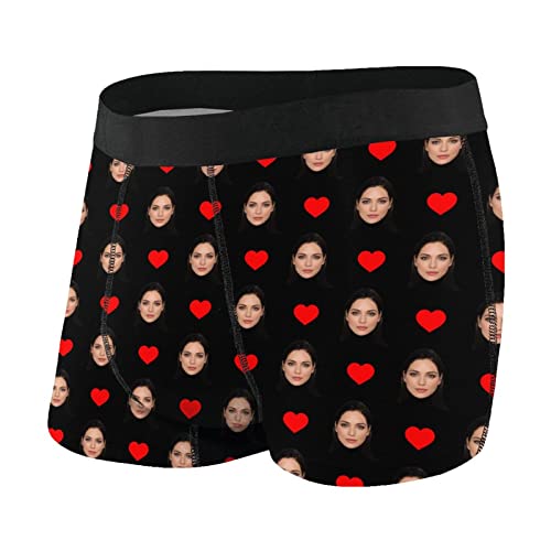 Personalisierte Boxershorts mit lustigem Gesicht für Männer, benutzerdefinierte Shorts, Unterhose mit Gesicht der Ehefrau, Freundin, Boxershorts, Valentinstag, Geburtstagsgeschenk für Ehemann, Freund von Naispanda