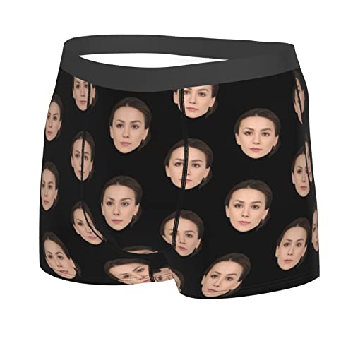 Personalisierte Männer Unterhose,Benutzerdefinierte Lustige Freundinnen Gesichtsboxer Slip,Boxershorts Unterwäsche mit Bedrucken Foto,Idee Geschenk für Freund Ehemann Valentinstag Geburtstag Gedenktag von Naispanda