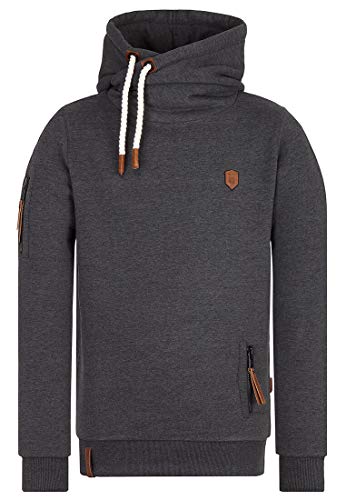 Naketano Herren Kapuzenpullover Pimp, Farbe:Anthracite Melange, Größe:2XL von Naketano