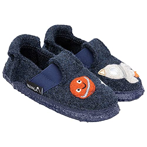 Nanga Jungen Kinder Hausschuh Rocket Boy blau 31 von Nanga