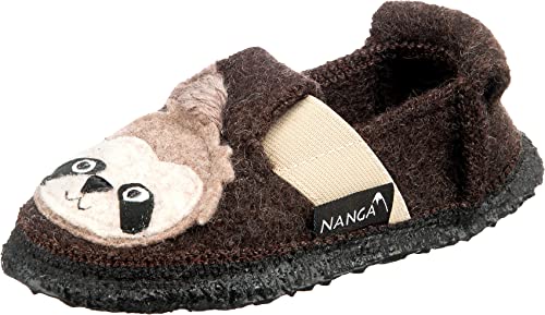 Nanga Jungen Kinder Hausschuh Shaggy Sloth braun 27 von Nanga