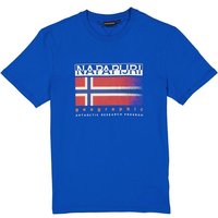 NAPAPIJRI Herren T-Shirt blau Baumwolle von Napapijri