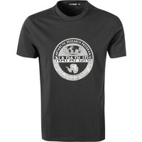 NAPAPIJRI Herren T-Shirt blau Baumwolle von Napapijri