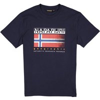 NAPAPIJRI Herren T-Shirt blau Baumwolle von Napapijri