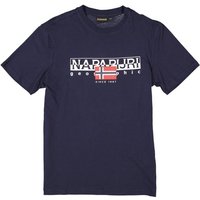 NAPAPIJRI Herren T-Shirt blau Baumwolle von Napapijri