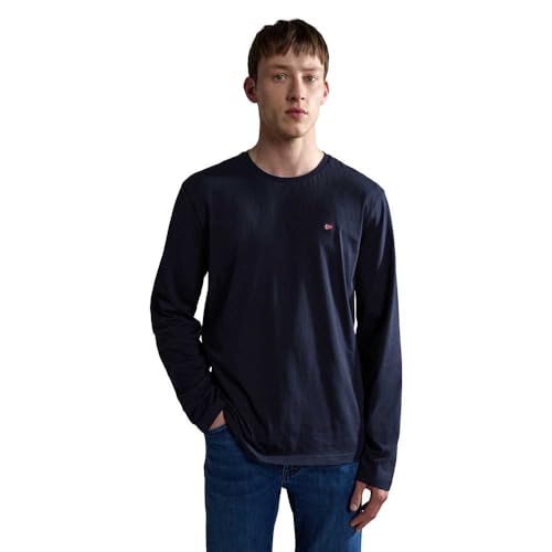 Napapijri Herren Langarmshirt Salis LS 1, Größe:L, Farbe:BluMarine(NP176) von Napapijri