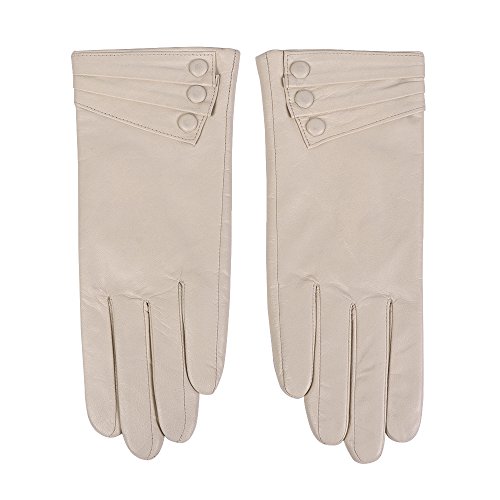 Nappaglo Damen Touchscreen Leder Handschuhe klassische Lederhandschuhe Italienisches Lammfell Winter Warm Handschuhe (Non-Touchscreen) von Nappaglo