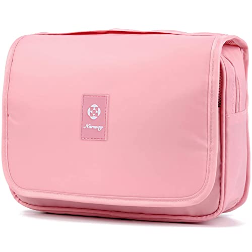 Kulturtasche Damen Gross - Kulturtasche Zum Aufhängen, Kulturbeutel für Damen & Herren Kosmetiktasche - Waschtasche (Rosa) von Narwey