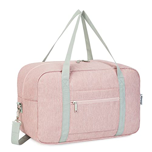 für Ryanair Handgepäck 40x20x25 & Handgepäck Tasche für Flugzeug - Faltbare Reisetasche Damen & Weekender Damen - Handgepäck Koffer 20L (Rosa (mit Schultergurt)) von Narwey