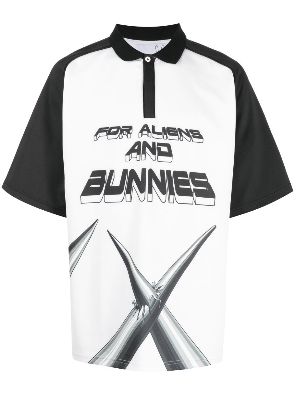 Natasha Zinko Techno for Aliens and Bunnies Poloshirt - Weiß von Natasha Zinko