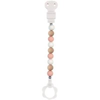 Nattou Schnullerkette rosa-weiss-beige von Nattou