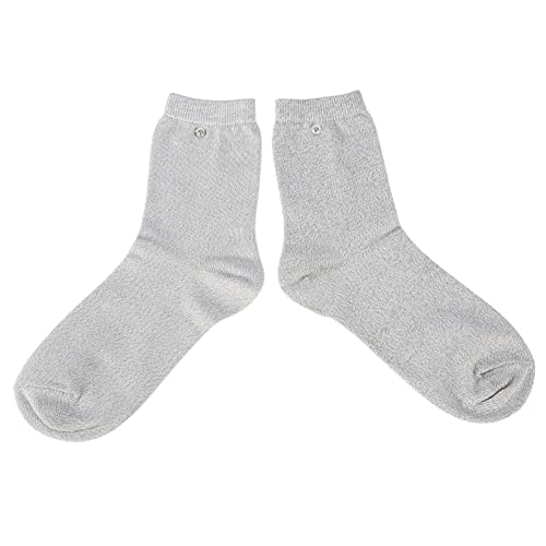 1 Paar Leitfähige Socken, Elektroden-Massagesocken, Atmungsaktiv, Weich, Elastisch, Physiotherapie-Socken Zur Förderung Der Durchblutung(Lange Socke) von Natudeco